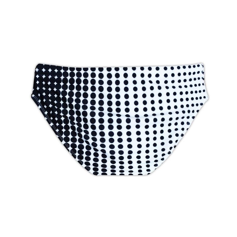 UXH Herren-Badehose mit Farbverlauf und Punkten, Dreieck-Design, mit Körbchen, modische Anti-Belichtungs-Badehose für Männer_voghion.com