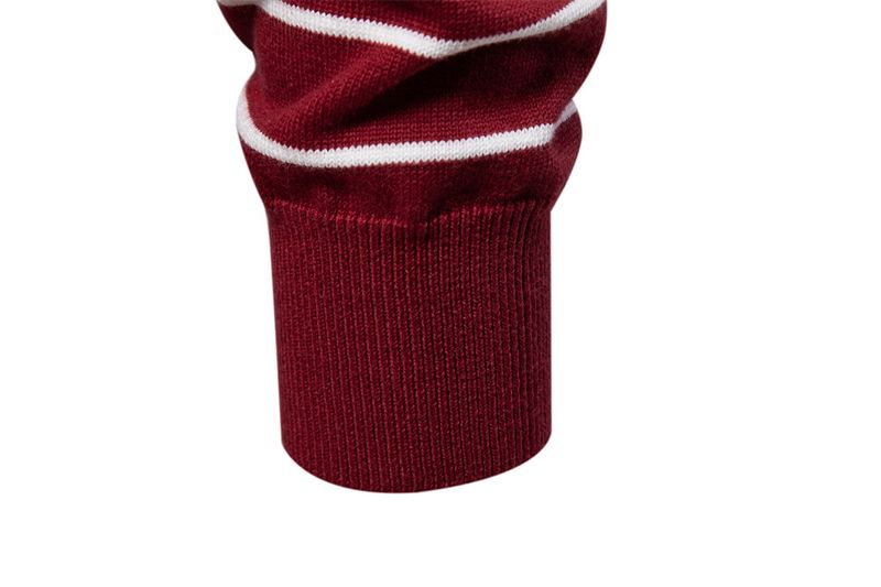 Men's Clothing New Striped Color Matching Long Sleeved Men's Knitted Sweater Fashionable Round Neck Men's Casual Sweater_voghion.com