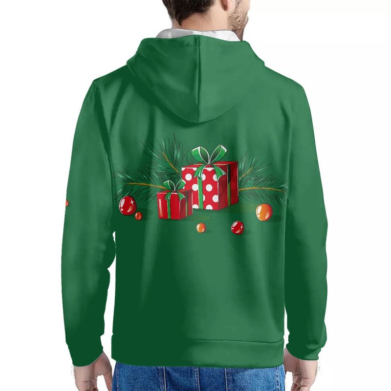 Vêtements pour hommes sweat-shirt pour hommes cadeau créatif imprimé de Noël cloche cerf_voghion.com