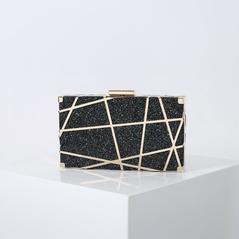 borsa da sera con pochette cava creativa da donna a griglia per cena e banchetto_voghion.com