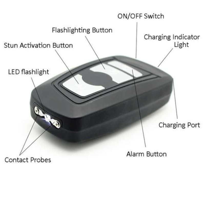 Rechargeable LED Flashlight Heavy Duty Stun Gear Self Defensive Flashlight Stun Torch_voghion.com