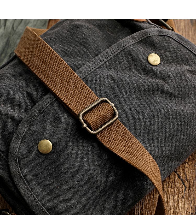 Bolsa transversal de lona encerada a óleo, bolsa de mensageiro masculina, bolsa de ombro fashion para viagem, outono/inverno 2025, novidade_voghion.com