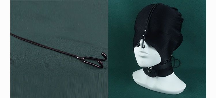 Nasenhaken-Set mit Kragen, Gesichtsbeschämung, SM-Königin, Training, Sklavenkopfbedeckung, männlich, M, Werkzeugzubehör_voghion.com