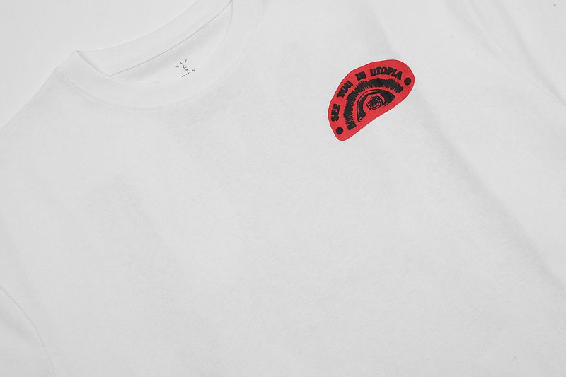 Amerikansk modemærke T ravis S cott Cactus Jack3D skumtrykt herre og kvinders løse kortærmede T-shirt bomuld_voghion.com