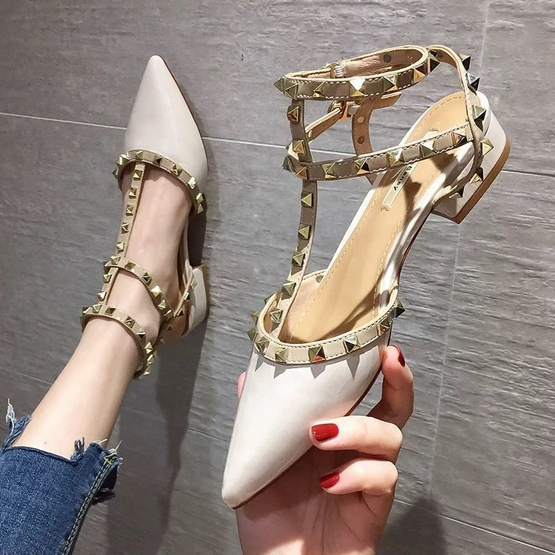 Genietete High Heels Schlanke Absätze, Spitze Einzelschuhe Für Damen, 2023 Neue Sommer Vielseitige Sexy Liuding Damenschuhe,_voghion.com