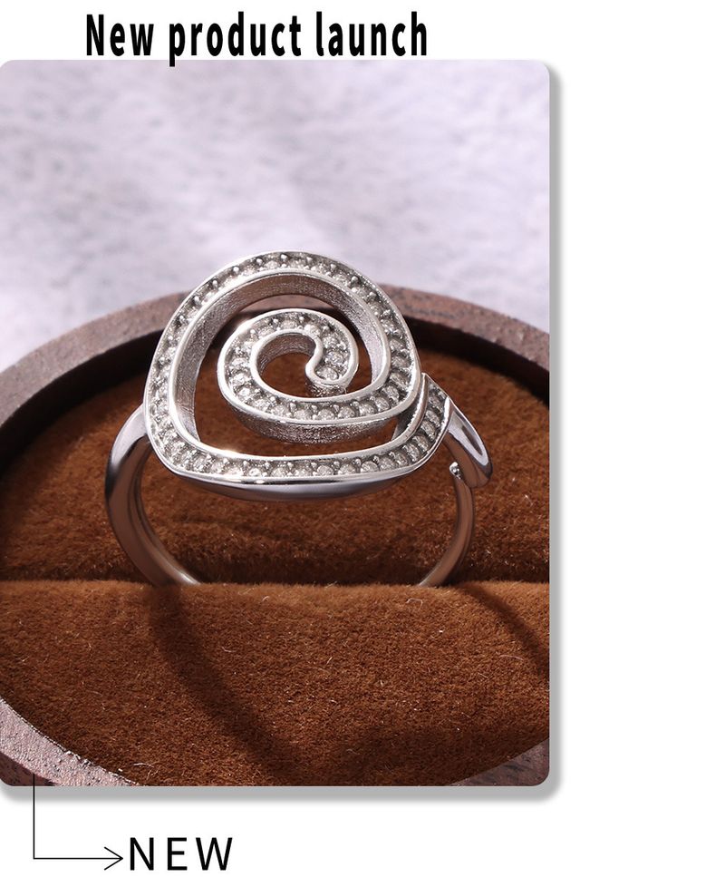 Whirlpool Handmade Zircon Ring Side Opening Design Ring_voghion.com