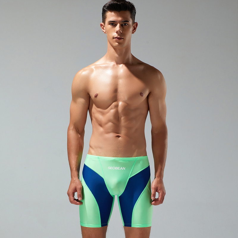 SEOBEAN Hibbing neue Mode für Männer mit niedriger Taille, lange Boxer-Badehose, heiße Frühlingshose, Herren-Badeanzug, Badehose im Großhandel_voghion.com