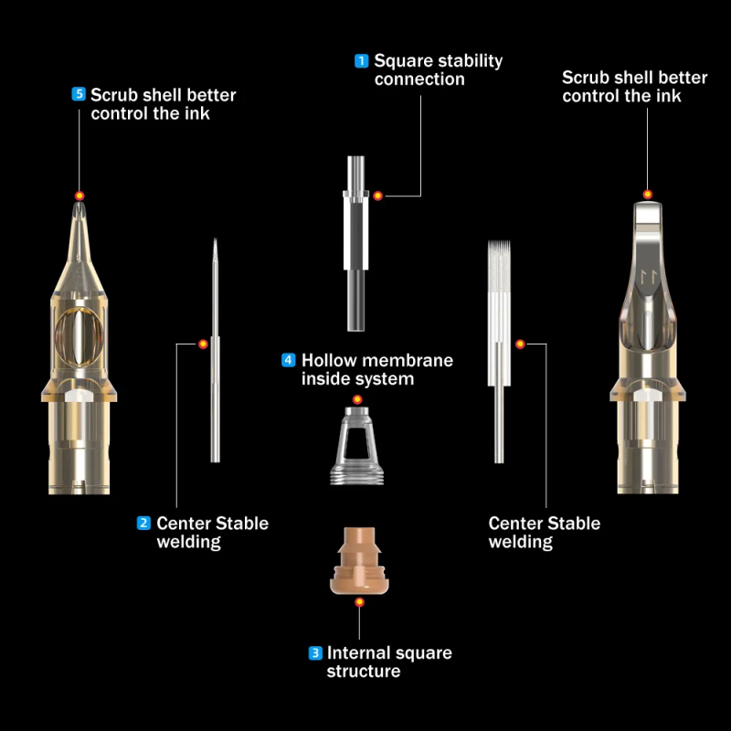 Tattoo Needles AMBITION Premium Evoed Tattoo Needle Cartridges Round Liner Shader Magnums For Permanent Makeup Body Art_voghion.com