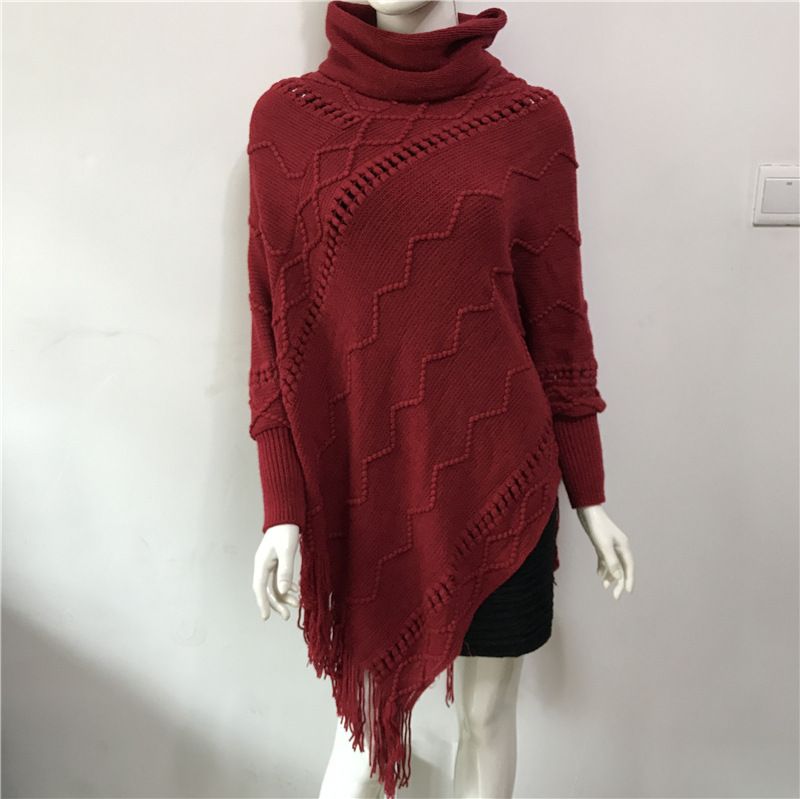 Cappotto con cappuccio e nappe in pile da donna, primaverile e autunnale, largo e lungo, con cappuccio e scialle_voghion.com