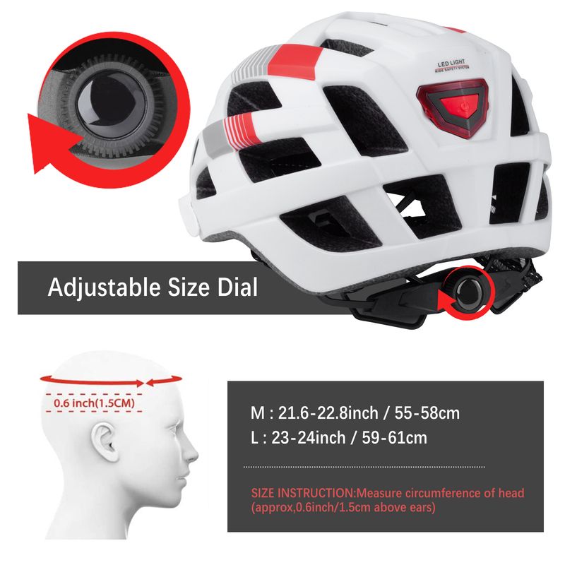 Bike Riding Helmet Unisex Riding Gear With Large Brim USB Light Removable_voghion.com