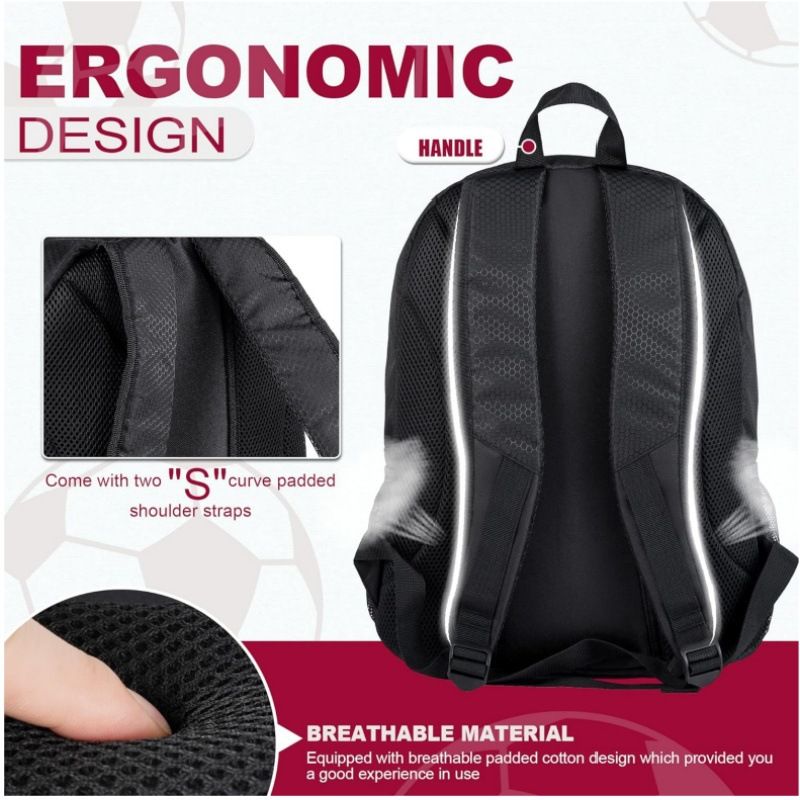 Bolsa de futebol, mochila de futebol, mochila de futebol, vôlei e handebol, bolsa esportiva com chuteiras separadas e suporte para bola_voghion.com