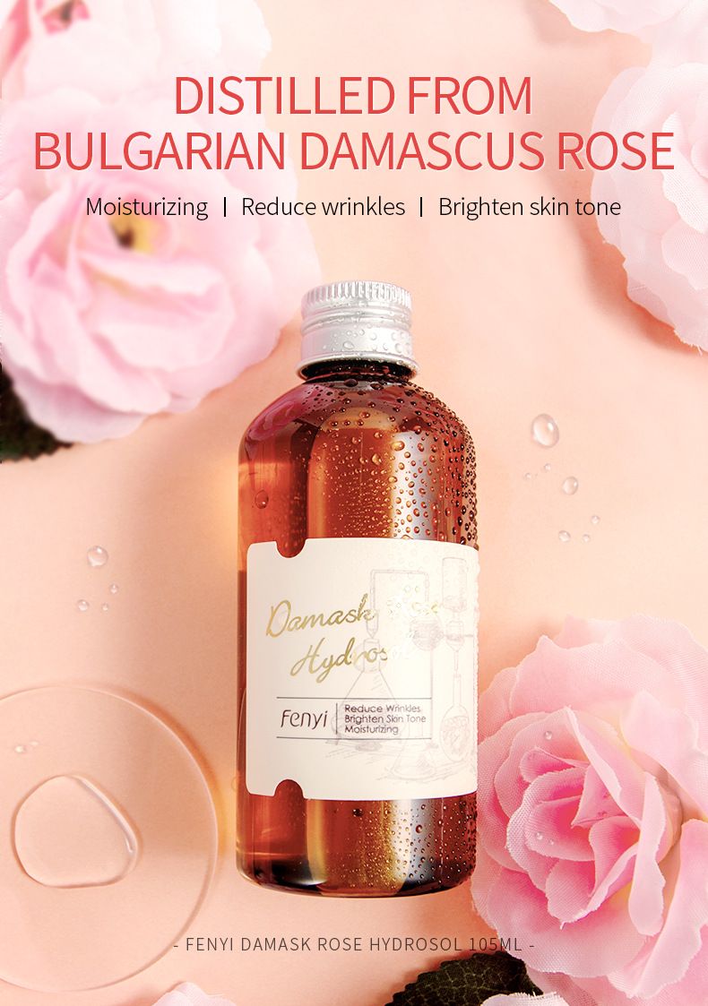 Toners Damascus Rose Hydrosol 105ml Hydraterend Verfrissend Hydraterend Hydrosol_voghion.com
