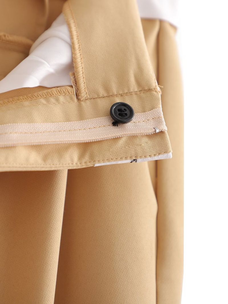 Damkläder vida byxor för kvinnor våren och sommaren raka byxor med hög midja i kontrastfärg vardagsbyxor för kvinnor 8BS9615_voghion.com