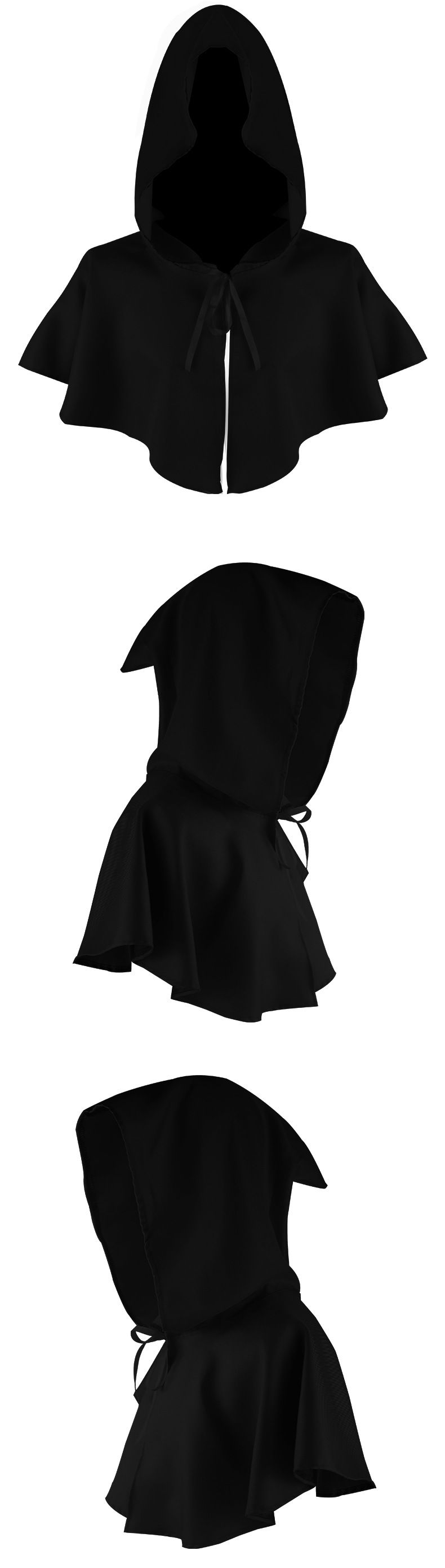 Nuovo costume di Halloween COS, mantello del mietitore medievale con cappuccio, costume da cosplay_voghion.com