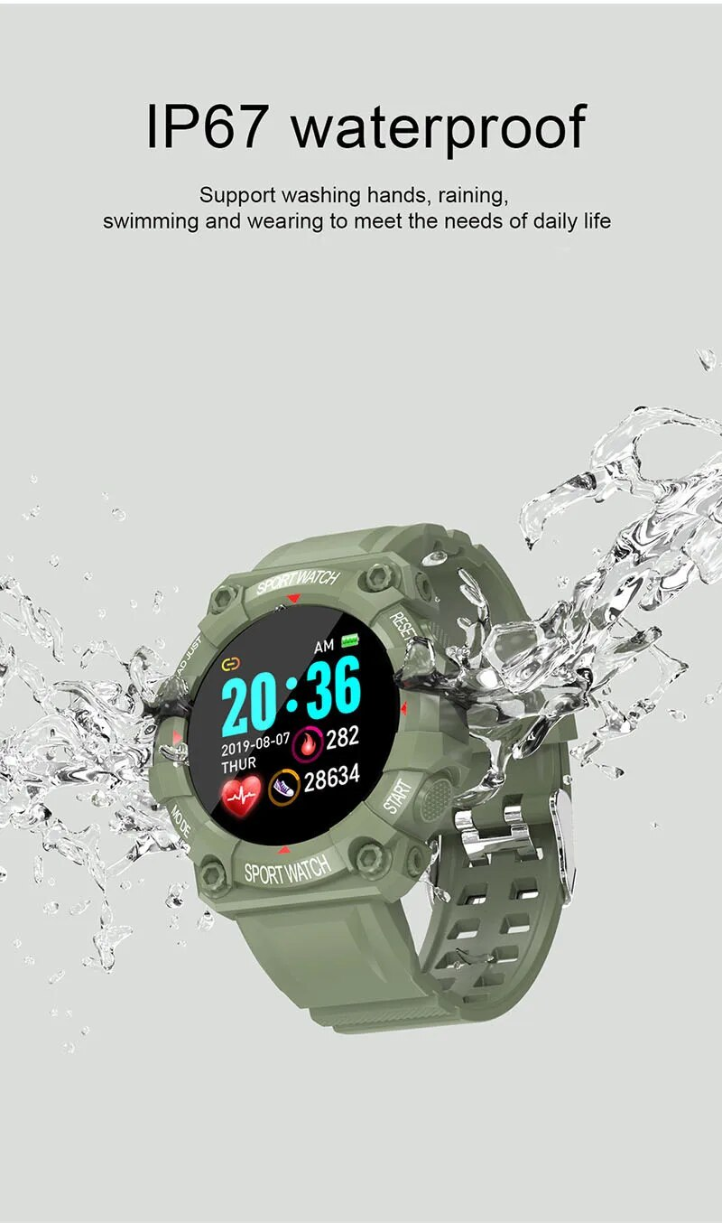 FD68 Yeni Akıllı Saatler Erkekler Kadınlar Bluetooth Smartwatch Dokunmatik Akıllı İzle Spor Bilezik IOS Android için Bağlı Spor Saatler_voghion.com