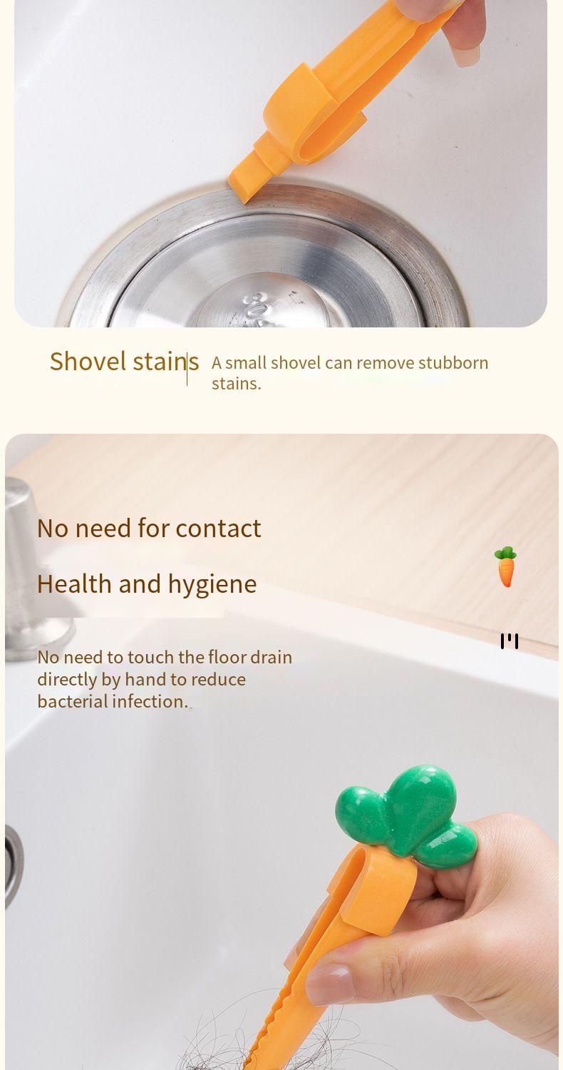Bathroom Removal Cleaning Tool Trash Clip Toilet Drain Tweezers Hair Remover_voghion.com