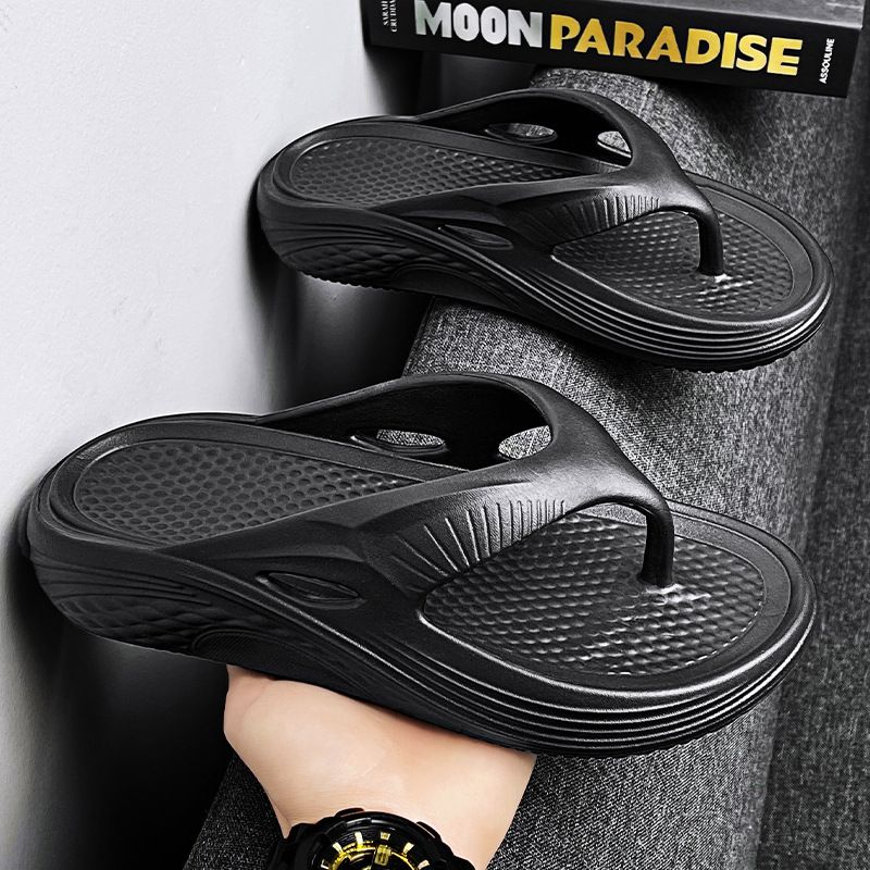 Large Size Slippers, Summer Korean Version Trendy Men's Flip Flops, Wearing Thick Soles For Couples, High Elasticity_voghion.com
