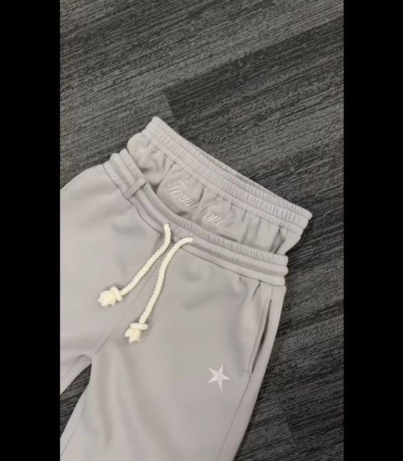 Men's Clothing Fashion Men's And Women's Same Style Trendy Brand Trousers Two Piece Trousers Loose Drawstring Trousers Embroidery_voghion.com