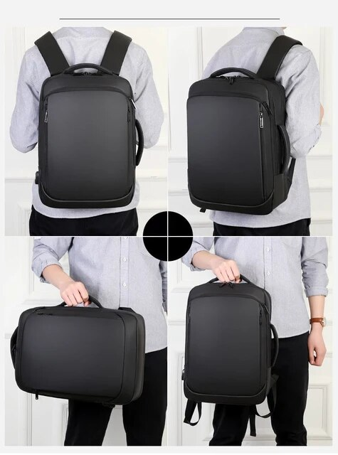 Backpack For Men 2023 Multifunctional Business Notebook Backpack USB Charging Waterproof Film Men's Backbag Casual Bag_voghion.com