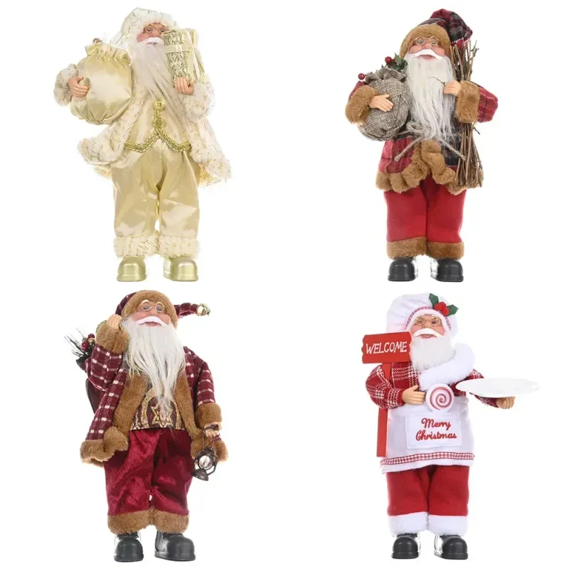 1 ~ 4 STÜCKE 2025 Weihnachtsdekoration Für Zuhause Weihnachtsmann Puppe 30 cm Navidad Party Decor Weihnachtsschmuck Neujahrsgeschenk_voghion.com