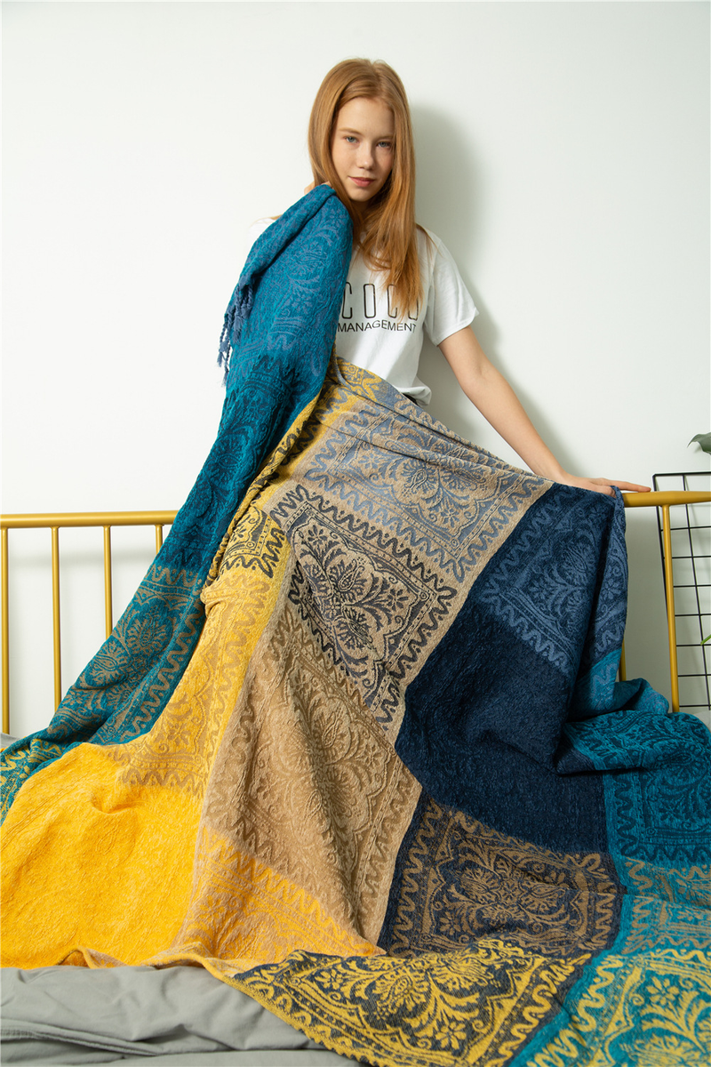 Nordic minimalistische moderne weiche Stoffdecke Sofadecke Plüsch Freizeitdecke künstlerische Decke_voghion.com