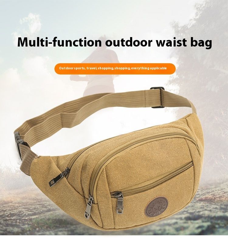 Herr midjeväska arbetsbås kassörväska utomhus vandring cykling bergsklättring mobiltelefonväska diagonal bröstväska_voghion.com