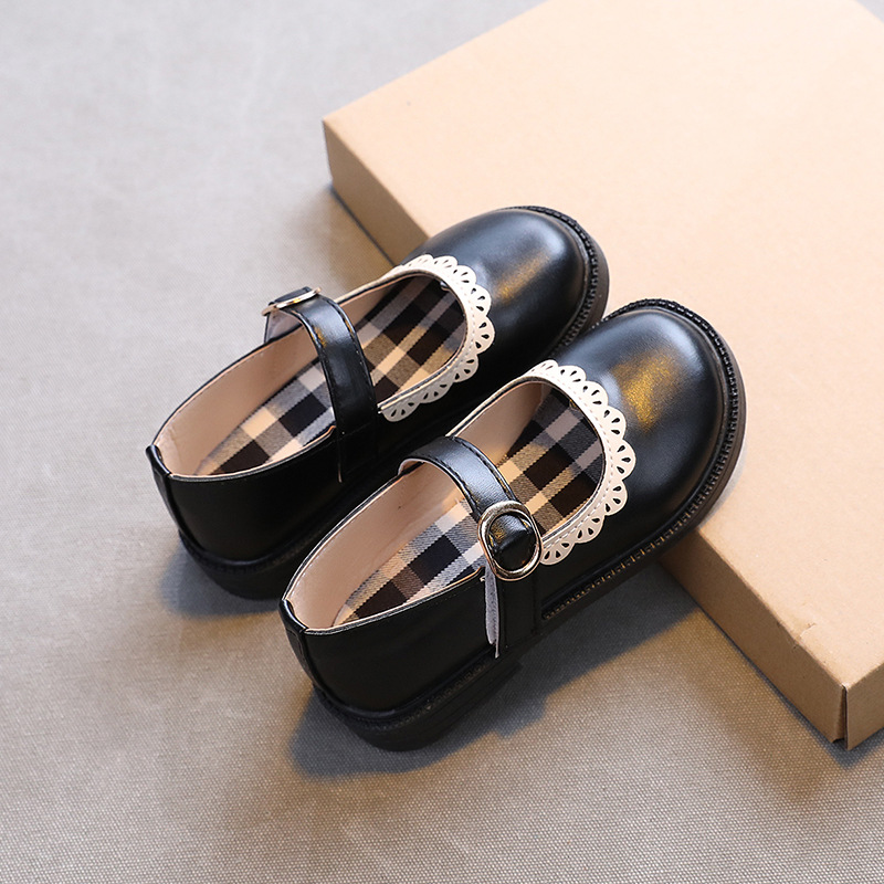 Mädchen Lederschuhe 2021 Frühling und Herbst Neue modische Spitze Kinderschuhe weiche Sohlen kleine Mädchen Prinzessin Schuhe weiche Sohlen Einzelschuhe_voghion.com