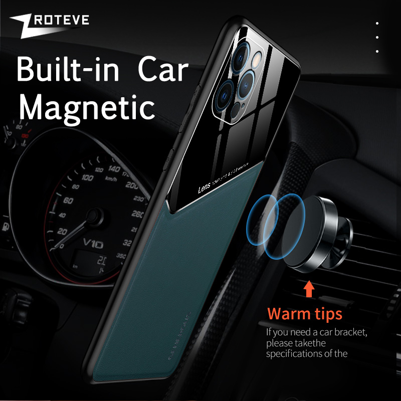 Για iPhone 13 11 12 14 Pro Max Mini Case Zroteve PU Δερμάτινο αυτοκίνητο Μαγνητικό κάλυμμα σκληρού υπολογιστή X XR XS Max για iPhone 8 7 6 S Plus Θήκες_voghion.com