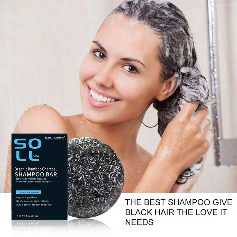 Seifenextraktschaum Reichhaltiges, nährendes, erfrischendes, glänzendes Bambuskohle-Shampoo_voghion.com