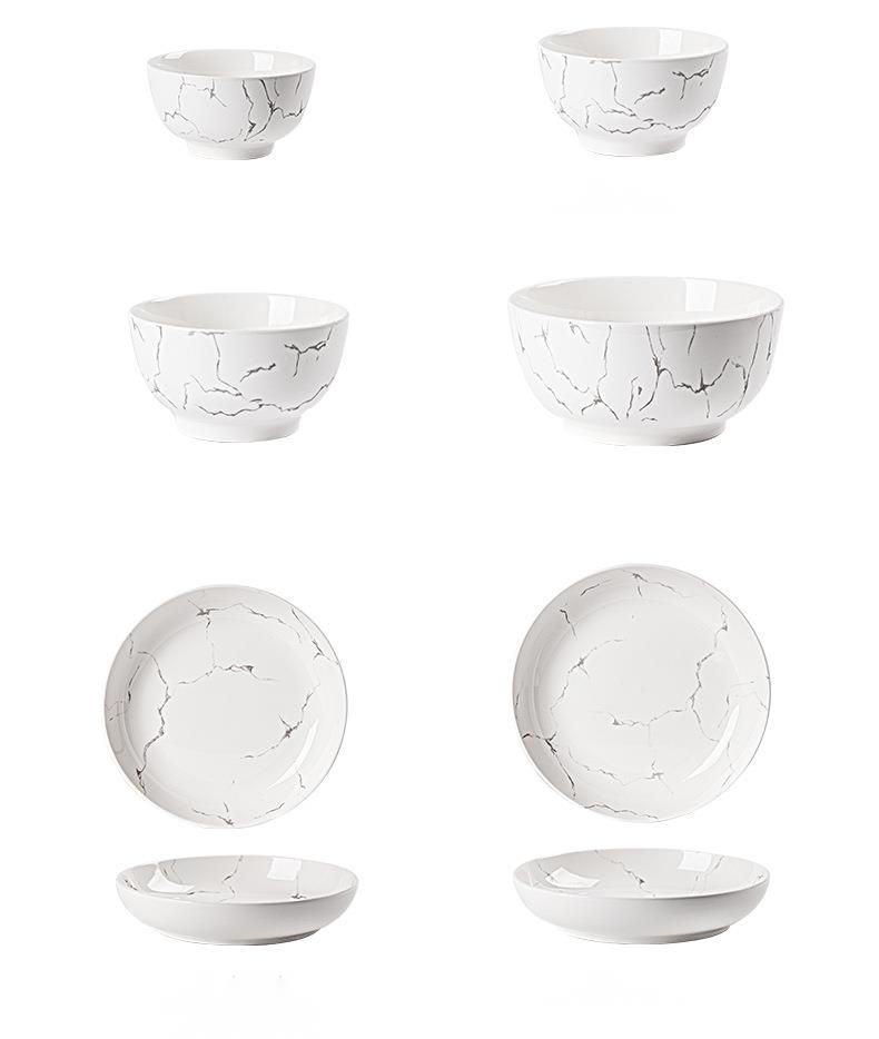 Underglaze Color Bowl Plate Set For Use, High-Quality Aesthetic Bowl, Plate, And Chopsticks Combination, Home High-End_voghion.com