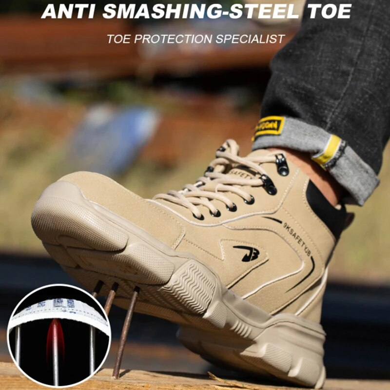 Veiligheidsschoenen voor heren, anti-smash, anti-steek, sneakers, stalen neus, werkschoenen voor heren, onverwoestbare schoenen_voghion.com