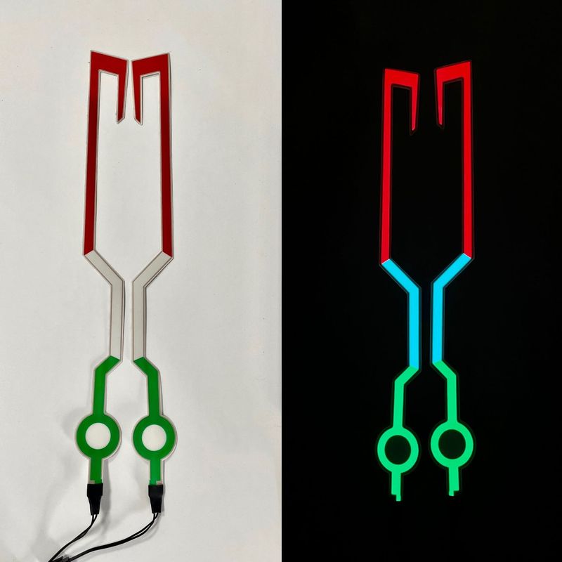 Grenzüberschreitender Motorradhelm-Leuchtstreifen Nachtfahrt-Leuchthelm-Lichtstreifen LED-Warnlicht_voghion.com