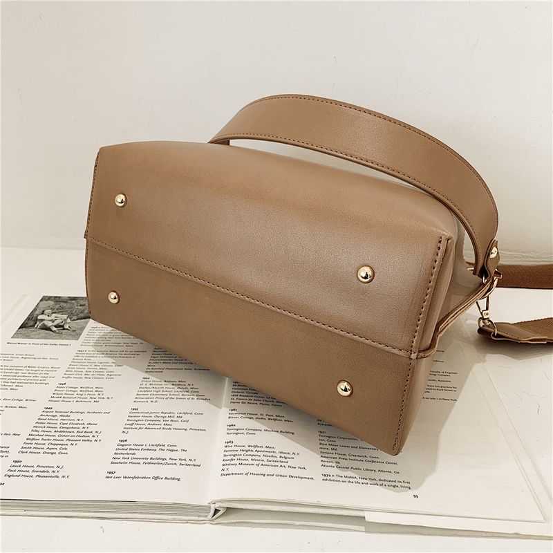 Borse da donna alla moda Borse a tracolla eleganti con tracolla larga a secchiello grande per donna Borsa a tracolla in morbida pelle Portafoglio_voghion.com