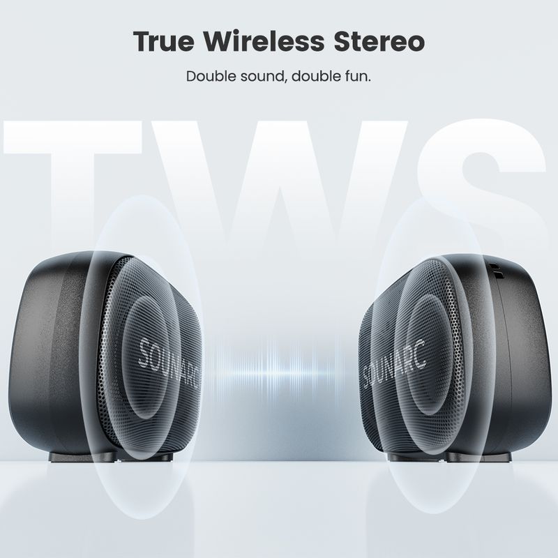 Tragbarer Außenlautsprecher Sounarc P1, 5 W ausgewogener Klang, 8 Stunden Spielzeit, Bluetooth 5.3, Pairing, True Wireless Stereo_voghion.com