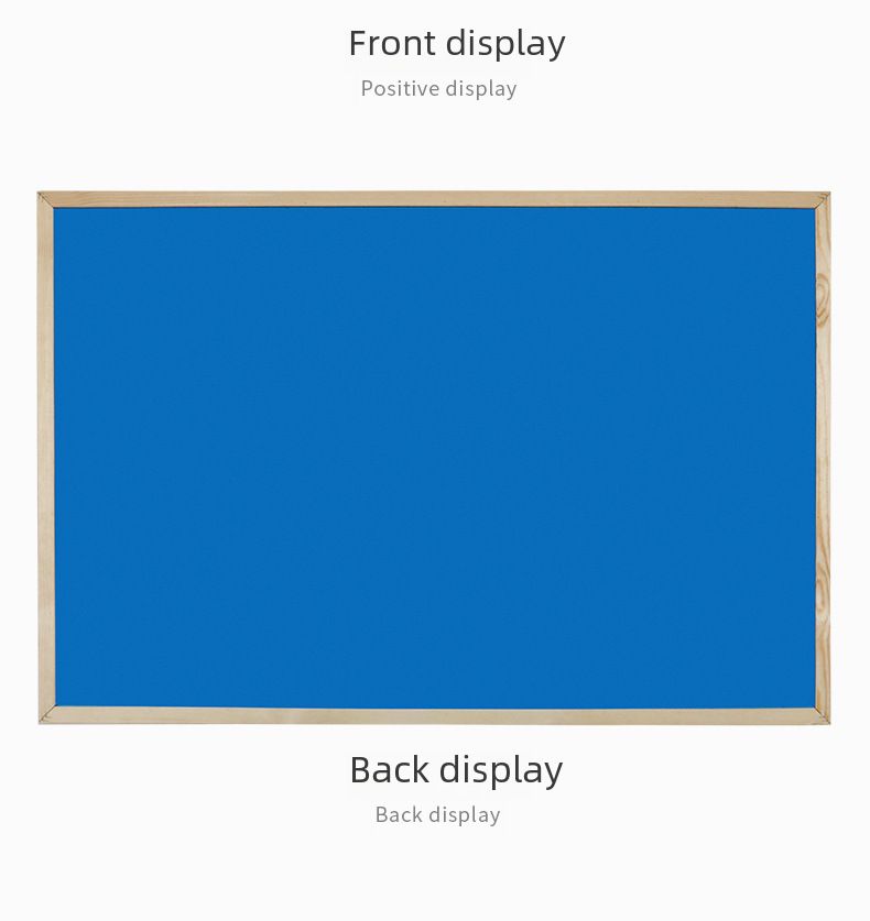 Wooden frame cork board ins pine board bulletin board household note board kindergarten photo wall hanging single and double-sided_voghion.com