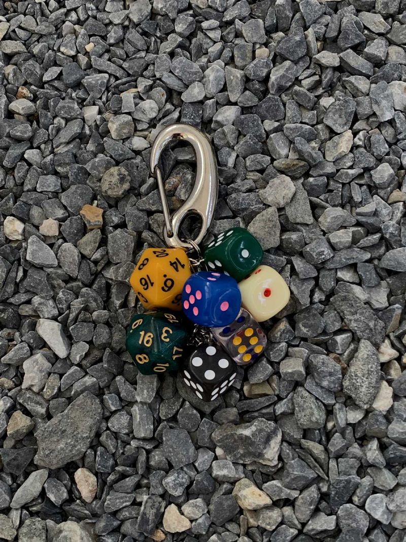 Creative Lucky Dice String Niche Handmade Personality Keychain Versatile Fashion Bag Pendant Design Cute Accessories_voghion.com