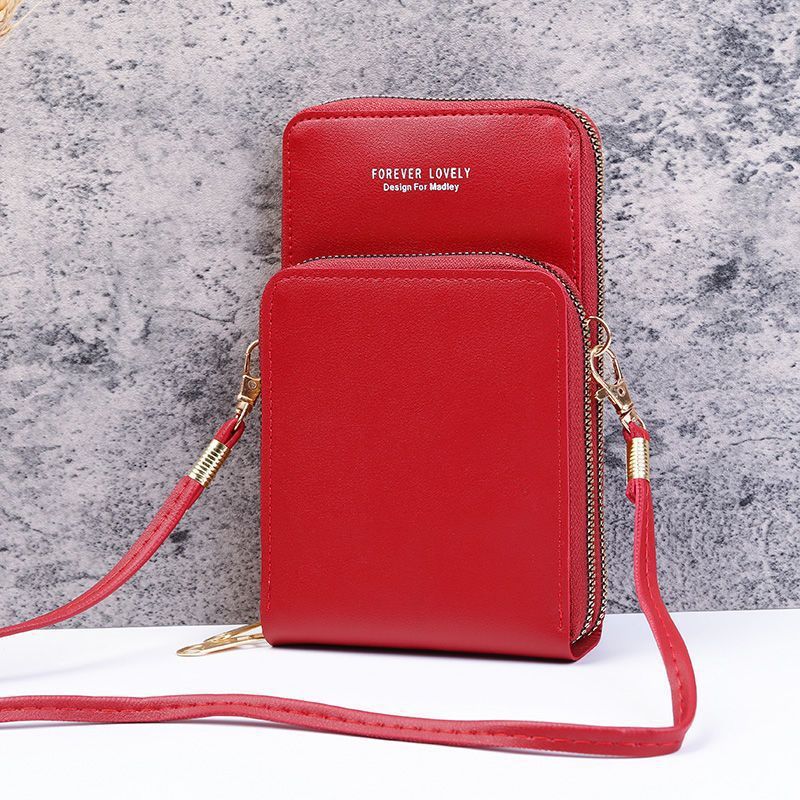 Cell Phone Bag Mobile Phone Bag Female Touch Screen Mini Satchel Bag Double Large Capacity Multi-function Wallet Card Bag_voghion.com