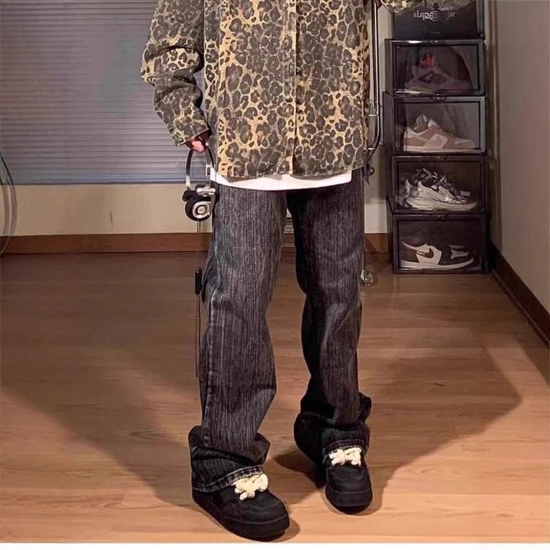 Suitable For All Seasons American Style Leopard Print Shirt Design Sense High-end Cleanfit Spring Autumn Trendy Streetwear Men's Jacket_voghion.com