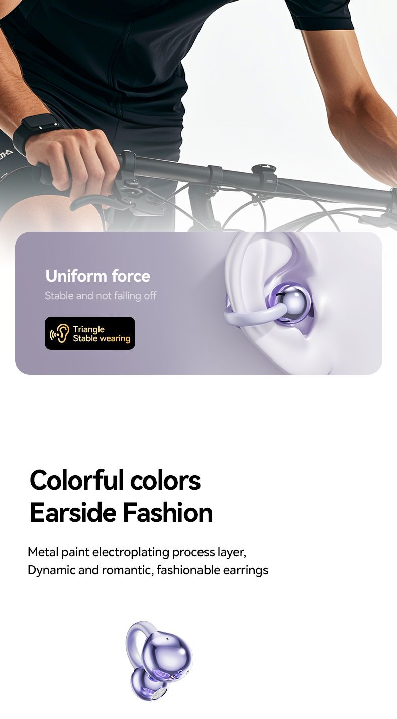 M91 Bluetooth Ear Clip Headset - TWS Wireless Stereo, Long Battery Life, AI Voice Translation | Comfortable To-Ear Design | Hands-Free Calling | Black_voghion.com