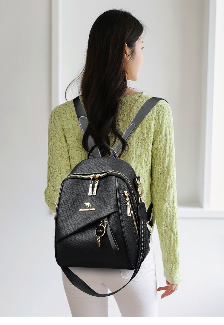 Multi bag for New Fashion Korean Edition Large Capacity Travel Versatile Soft Leather Women's Backpack_voghion.com