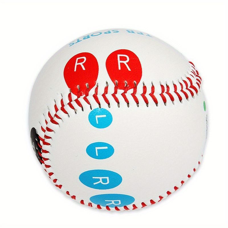 Bola de treinamento de beisebol padrão de 9" com marcadores de posição de dedo para prática de arremesso eficaz Bolas macias e duras_voghion.com