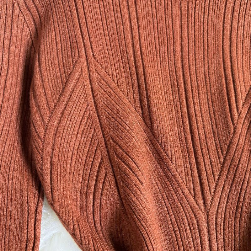 Women's Clothing simple sexy ribbed slim hip wrapped knitted dress autumn solid color bottoming skirt one step skirt for women_voghion.com