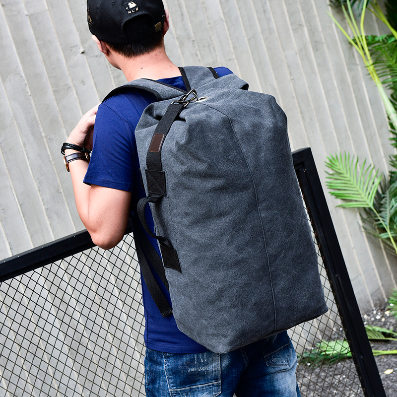 Rucksack für Herren, Reisetasche mit großem Fassungsvermögen, Bergsteigerrucksack für Männer, Gepäck aus Segeltuch, Schultertaschen für Jungen und Herren_voghion.com