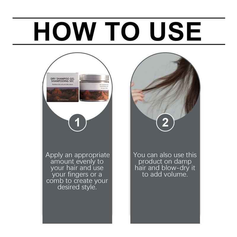 No-Wash Dry Shampoo Gel Natural Volumizing Fluffy Unisex Refreshing Non-Sticky Glossy Hair_voghion.com