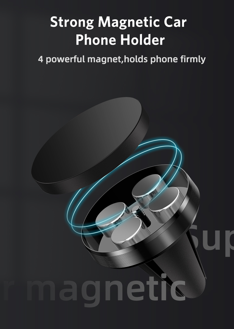 Support de téléphone magnétique pour téléphones portables, installation de bouches d'aération de voiture, support de smartphone mobile universel, ma_voghion.com