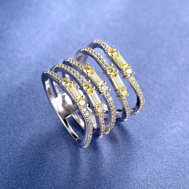 Damenschmuck, einzigartiges geometrisches stapelbares Zirkonring-Set, hypoallergen und anlaufgeschützt, verblasst nicht, kleine Chargen gewickelter Zirkonringe_voghion.com