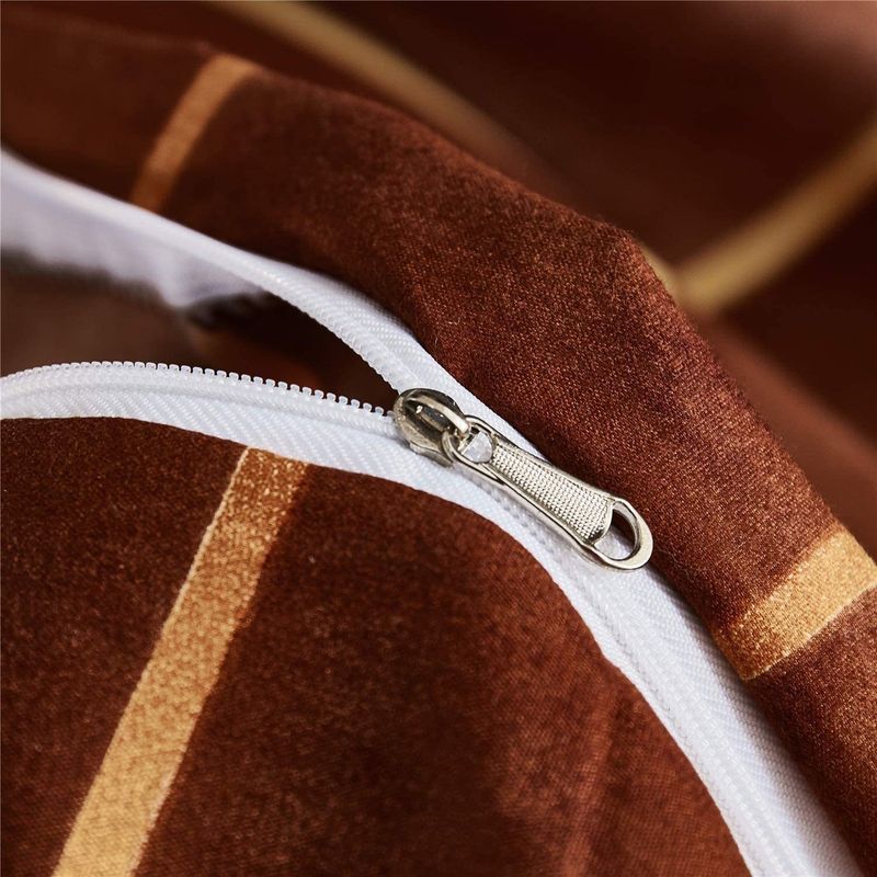 Luxury Geometric Print Duvet Cover Set With Gold Line Accents - Modern Minimalist Style Bedding Set For Queen, King, And Super King Sizes_voghion.com