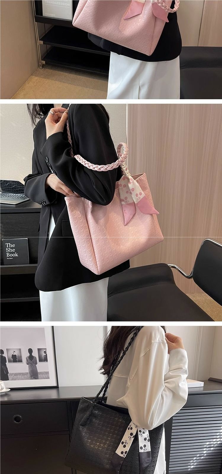 Sac fourre-tout à bandoulière grande capacité pour femme, nouvelle collection automne/hiver 2025, élégant et polyvalent_voghion.com