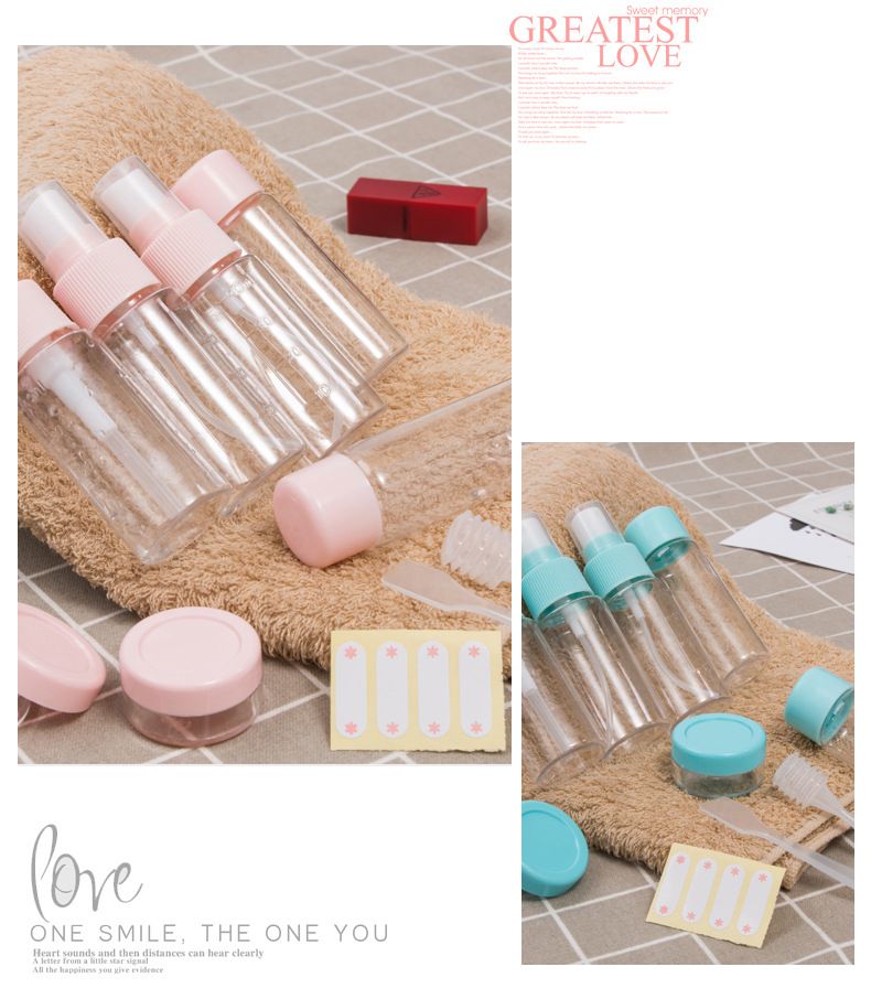 11-Piece Travel Bottle Set For Toiletries, Cosmetics, Shampoo & Lotion – Leak-Proof, TSA Approved, Portable & Lightweight (Pink & Blue Options)_voghion.com
