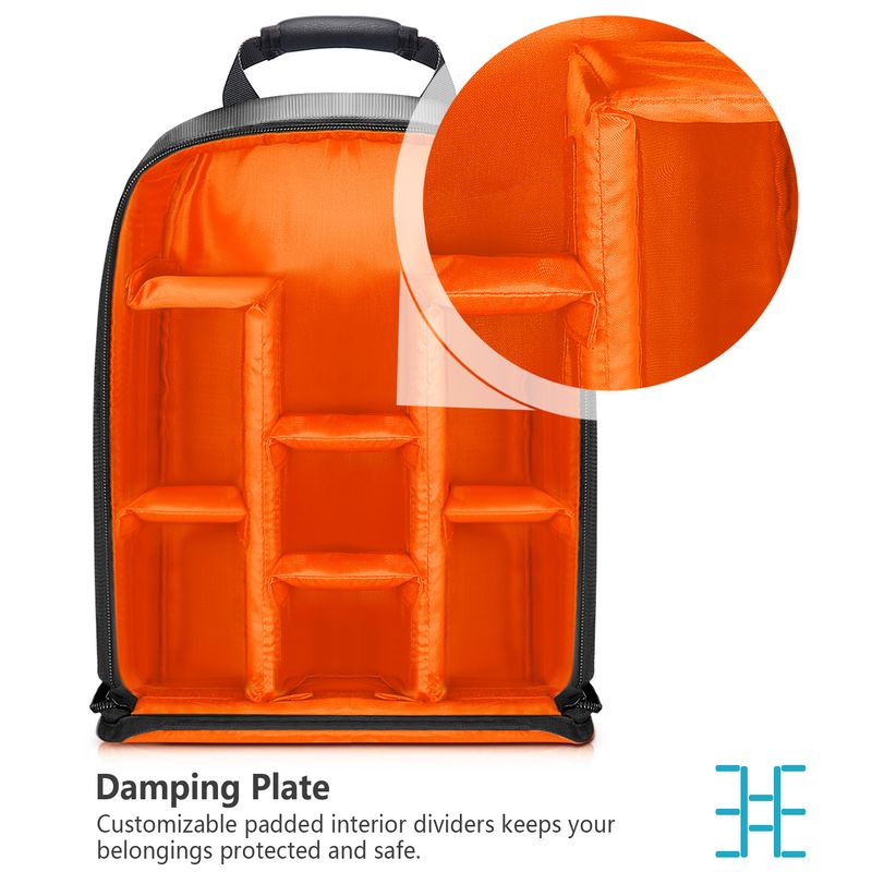 Neewer Backpack Bag Photographers With Waterproof Shockproof Partition Small Insert Case For DSLR Camera_voghion.com